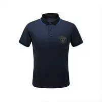 versace t-shirt unisexe graphique haute couture head logo blue